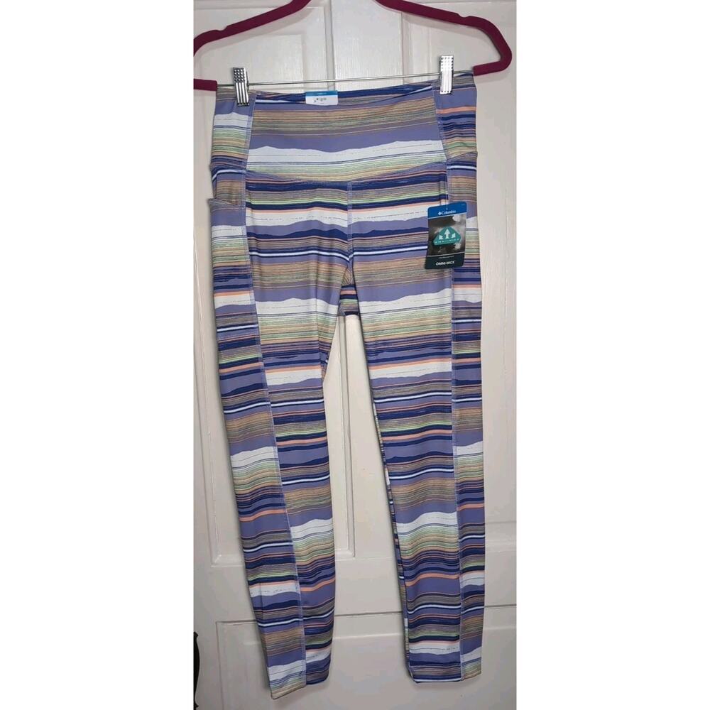 Columbia Omni Wick Multicolor Norwood 7/8 Leggings NWT Women's M Yoga(1195)